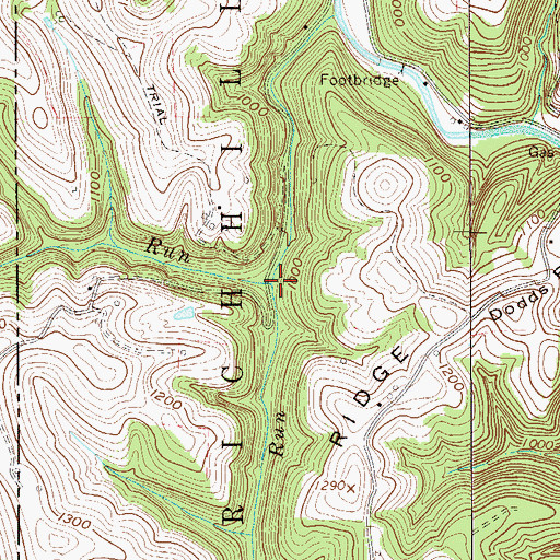 Topographic Map of Chaney Run, PA