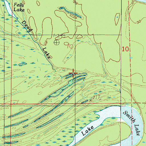 Topographic Map of Dead Lake, AL