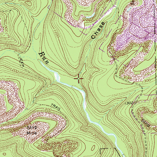 Topographic Map of Chase Hollow, PA