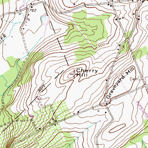 Topographic Map of Cherry Hill, PA