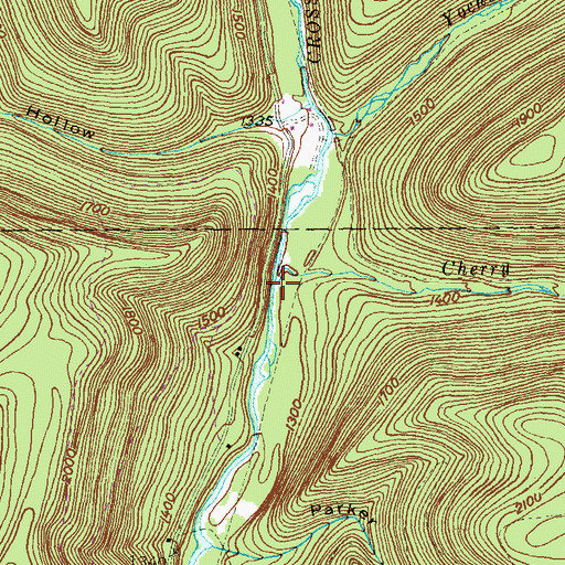 Topographic Map of Cherry Run, PA