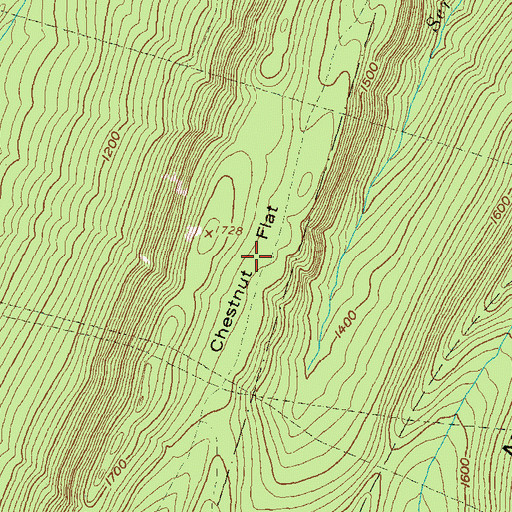 Topographic Map of Chestnut Flat, PA