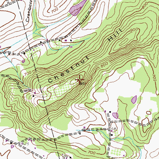 Topographic Map of Chestnut Hill, PA