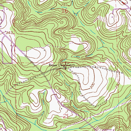 Topographic Map of Dean Church, AL