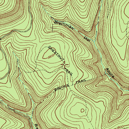 Topographic Map of Chestnut Trail, PA