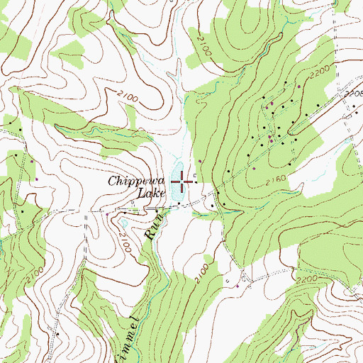 Topographic Map of Chippewa Lake, PA