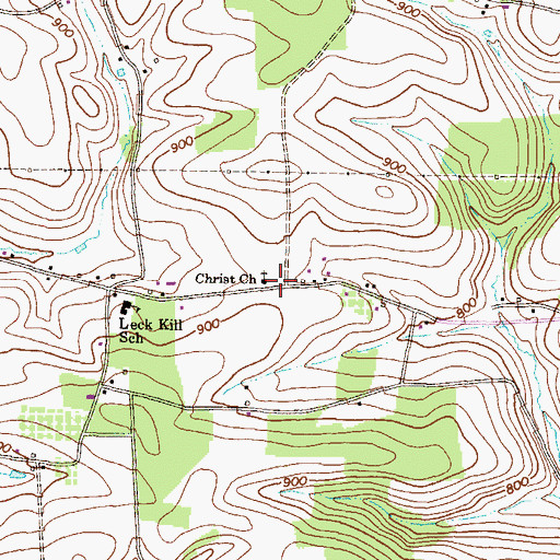 Topographic Map of Christ Church, PA