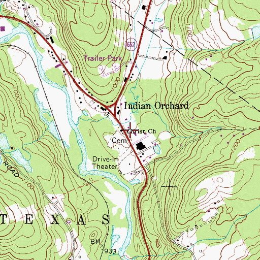 Topographic Map of Christ Church, PA