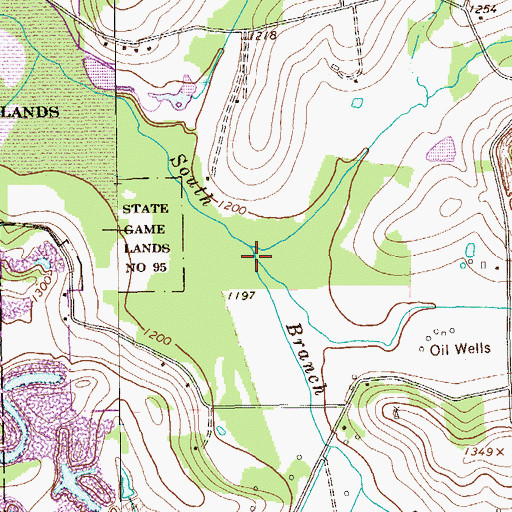 Topographic Map of Christy Run, PA