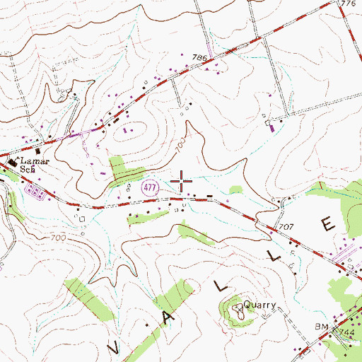 Topographic Map of Chub Run, PA