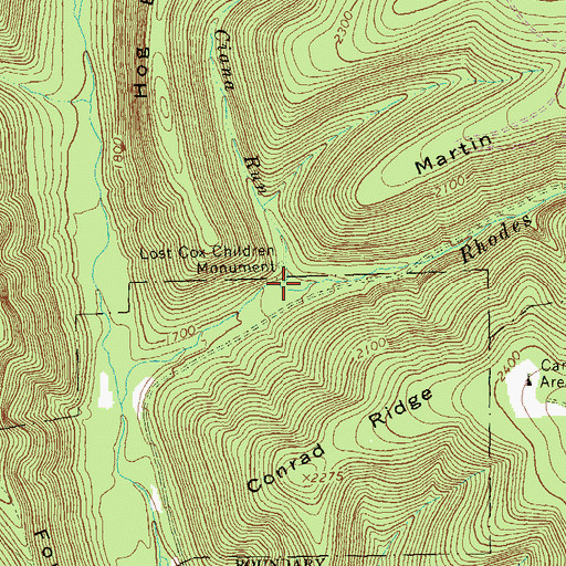 Topographic Map of Ciana Run, PA