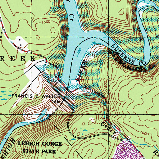 Topographic Map of Cider Run, PA