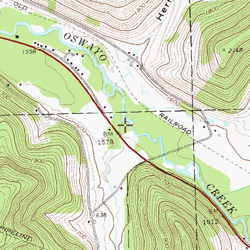 Topographic Map of Clara Creek, PA