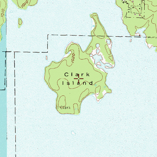 Topographic Map of Clark Island, PA