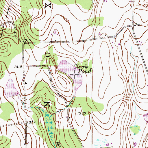 Topographic Map of Clark Pond, PA