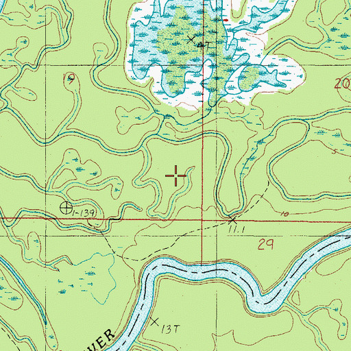 Topographic Map of Deep Slough, AL