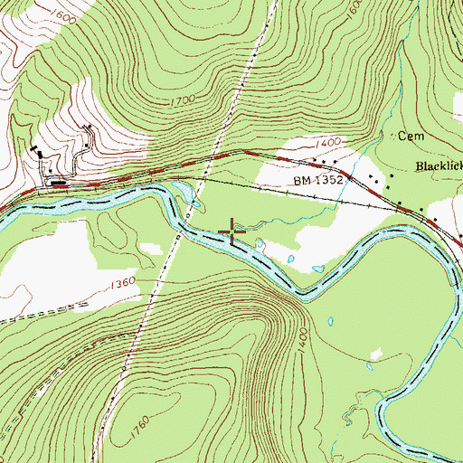 Topographic Map of Clarke Run, PA