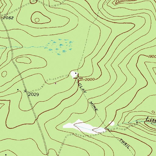 Topographic Map of Clay Mine Trail, PA
