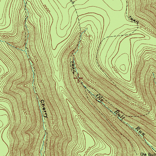 Topographic Map of Ole Bull Trail, PA