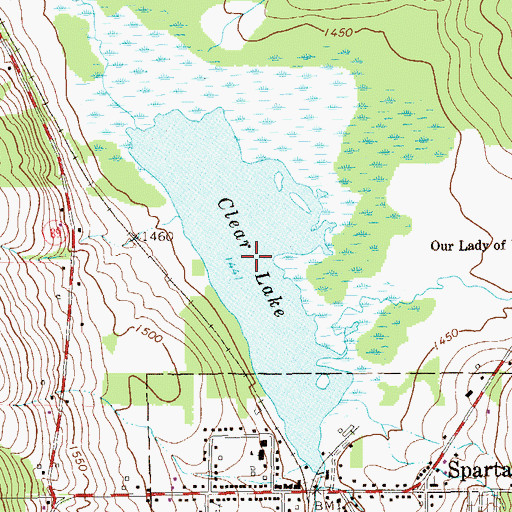 Topographic Map of Clear Lake, PA