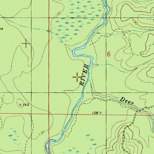 Topographic Map of Deer Creek, AL