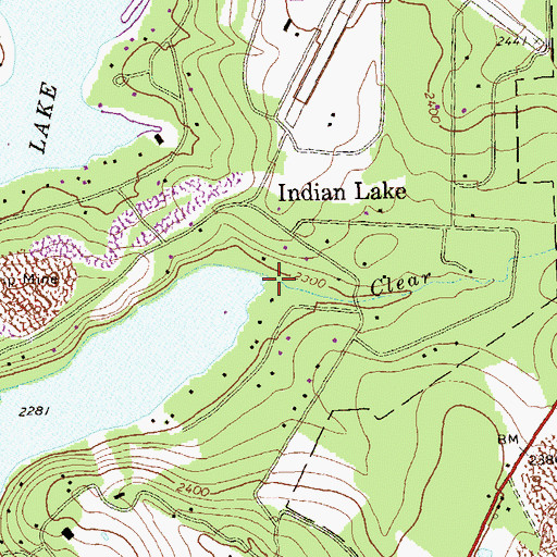 Topographic Map of Clear Run, PA
