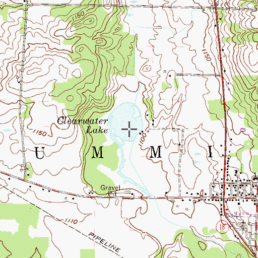 Topographic Map of Clearwater Lake, PA