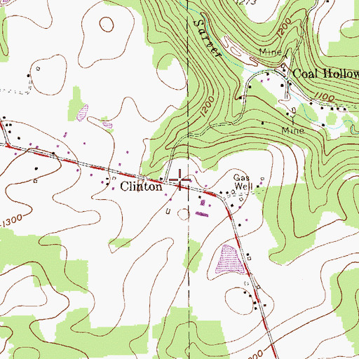 Topographic Map of Clinton, PA
