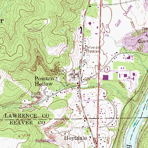 Topographic Map of Clinton Cemetery, PA