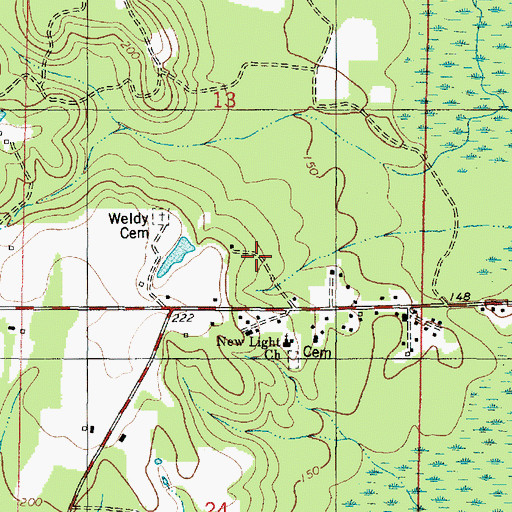 Topographic Map of Deer Park School, AL