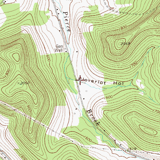 Topographic Map of Cloverlot Hollow, PA