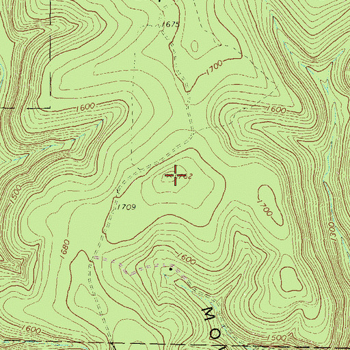 Topographic Map of Coal Mountain, PA