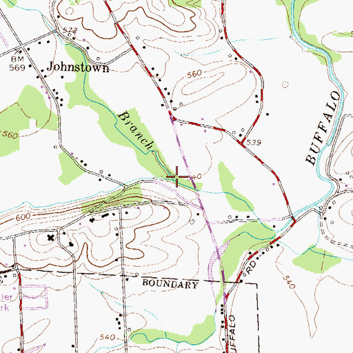 Topographic Map of Coal Run, PA