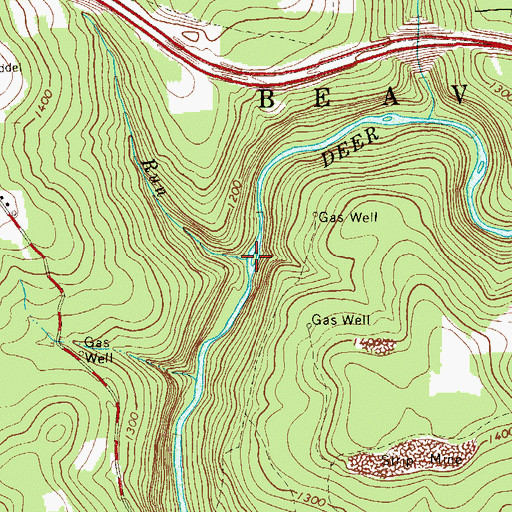 Topographic Map of Coal Run, PA
