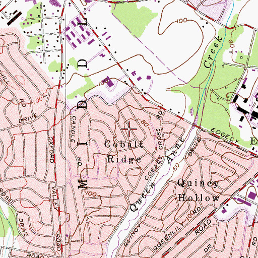 Topographic Map of Cobalt Ridge, PA