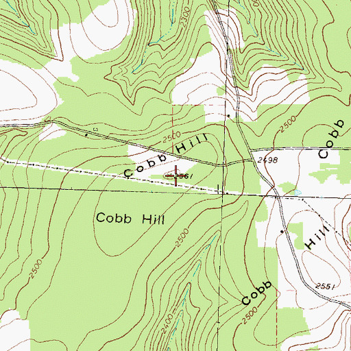 Topographic Map of Cobb Hill, PA