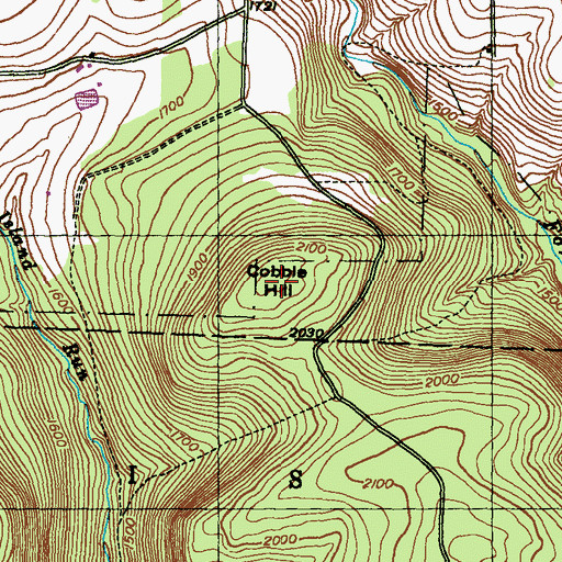 Topographic Map of Cobble Hill, PA