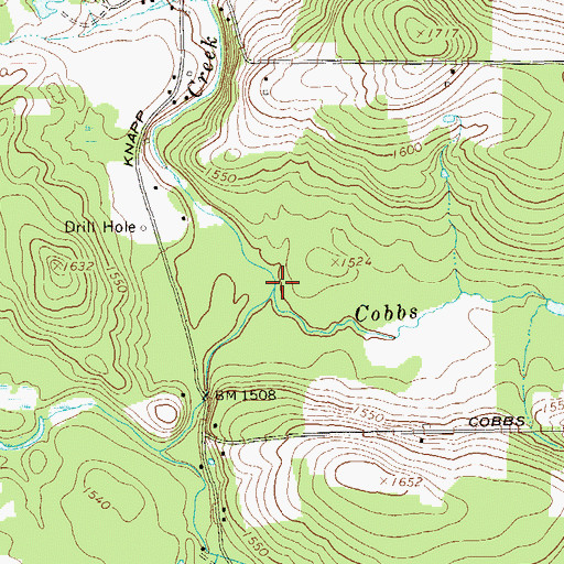 Topographic Map of Cobbs Run, PA