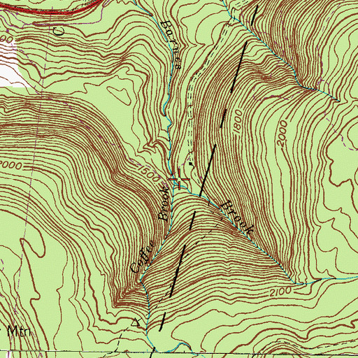 Topographic Map of Coffee Brook, PA