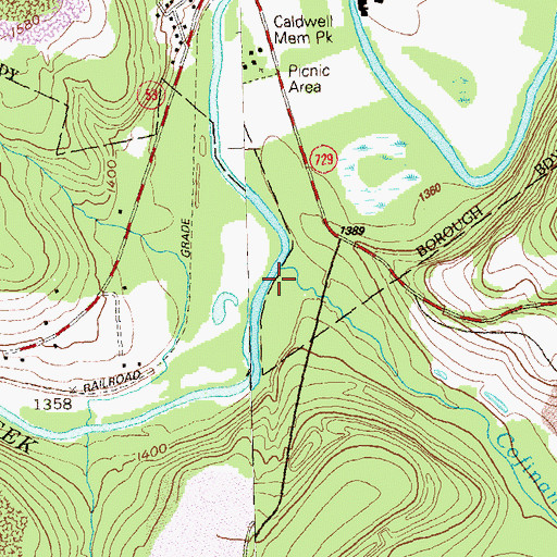 Topographic Map of Cofinan Run, PA