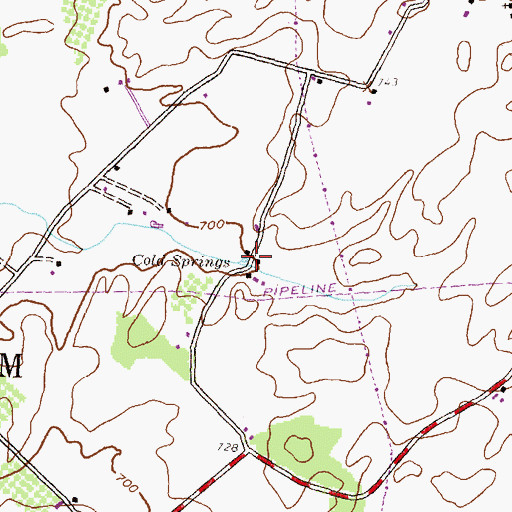 Topographic Map of Cold Springs, PA