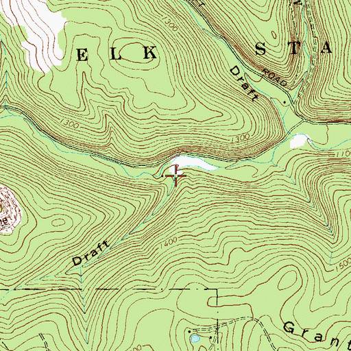 Topographic Map of Cole Draft, PA
