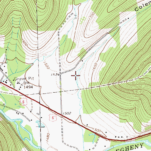 Topographic Map of Coleman Hollow, PA