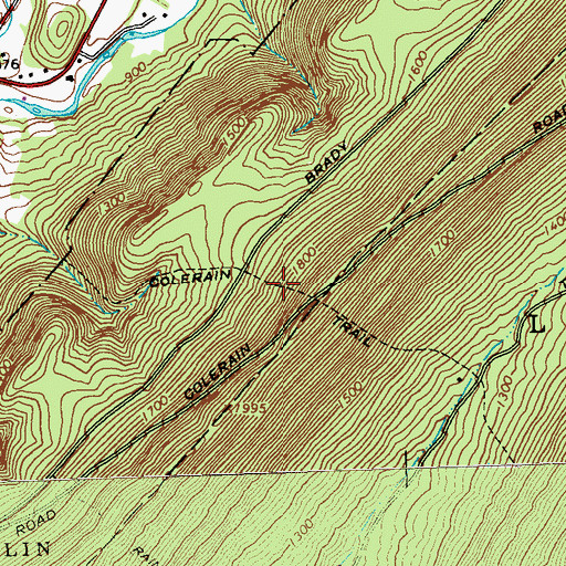 Topographic Map of Colerain Trail, PA