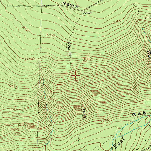 Topographic Map of Collier Trail, PA