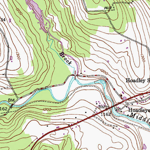 Topographic Map of Collins Brook, PA