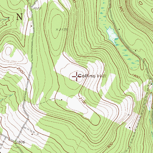 Topographic Map of Collins Hill, PA