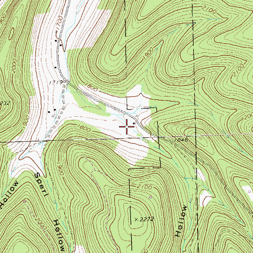 Topographic Map of Collins Hollow, PA