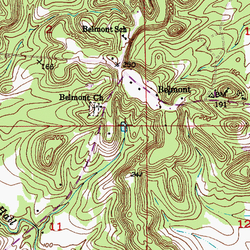 Topographic Map of Lake Demopolis, AL