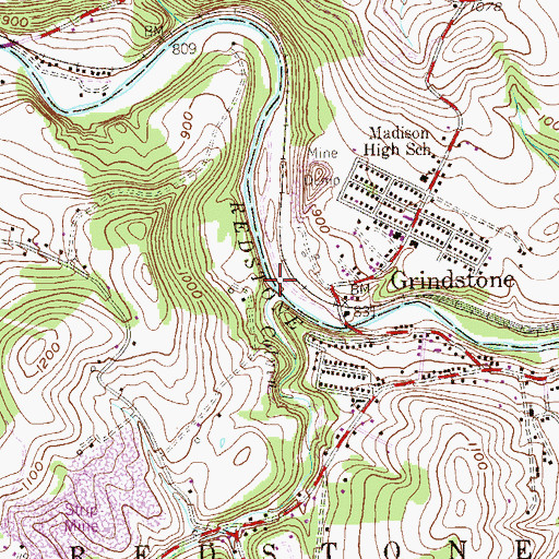 Topographic Map of Colvin Run, PA